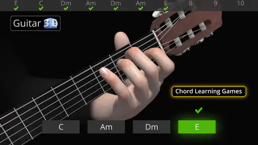 Guitar 3D - คอร์ดพื้นฐาน