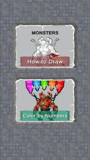 Monster Coloring Draw or Color