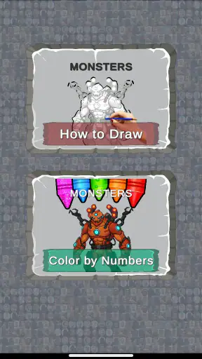 Monster Coloring Draw or Color