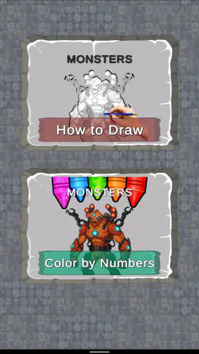 Monster Coloring Draw or Color