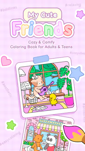 My Cute Friends: Coloring Book