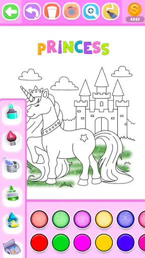 Princess Coloring Book Glitter