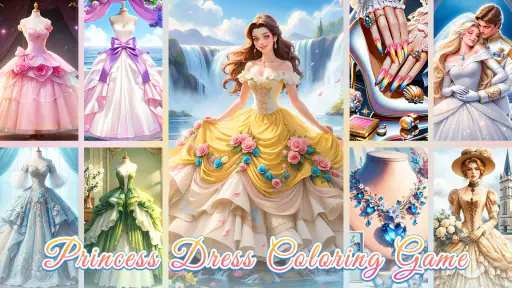 Princess Dress Coloring Game