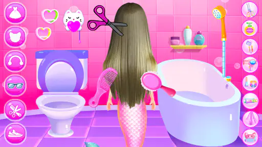 Princess Mermaid At Hair Salon