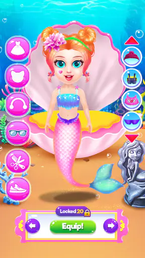 Princess Mermaid At Hair Salon
