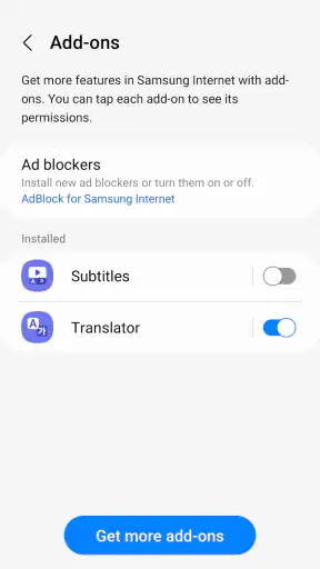 Samsung Internet Browser Beta
