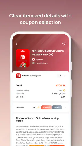 SEAGM - Games Topup, Gift Card