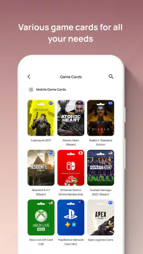 SEAGM - Games Topup, Gift Card