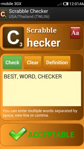 Word Checker (for SCRABBLE)