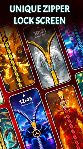 Zipper Lock Screen, Wallpapers