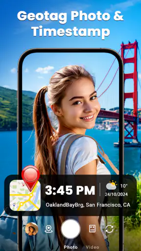 กล้อง GPS Map: กล้อง Timestamp