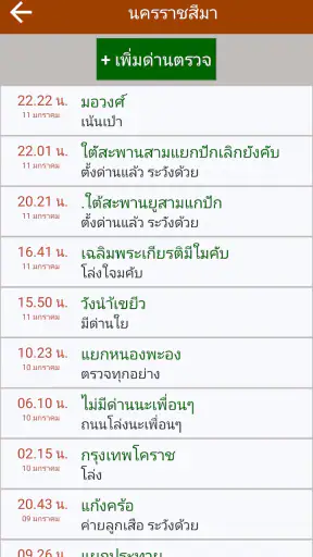 มีด่านบอกด้วย ด่านตรวจ