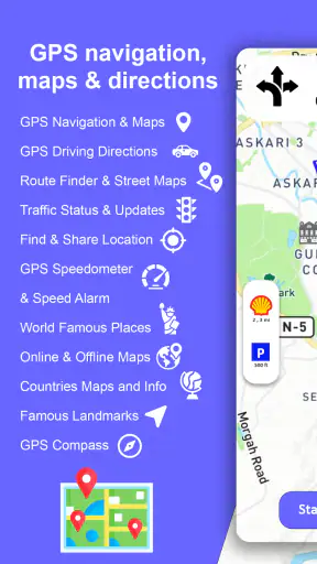 ระบบนำทาง GPS แผนที่ และเส้นทา