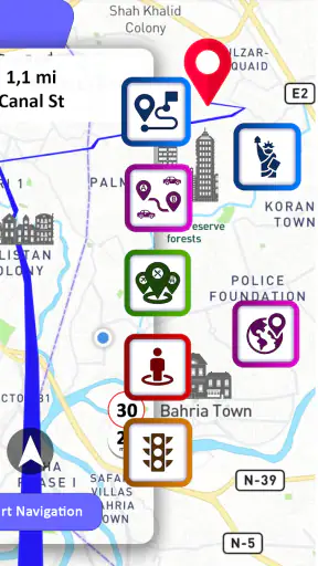 ระบบนำทาง GPS แผนที่ และเส้นทา