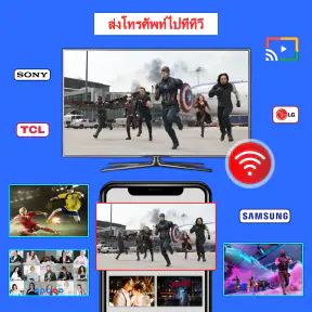 ส่งโทรศัพท์ไปที่ทีวี