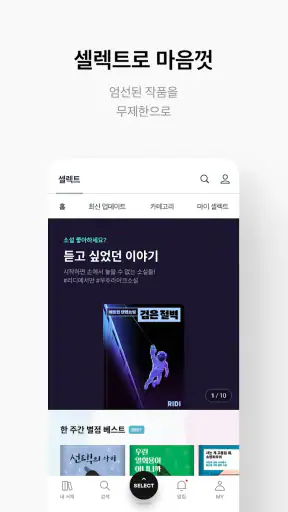 만화 웹툰 웹소설 도서는 리디