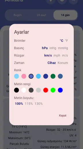 2 haftalık hava tahmini