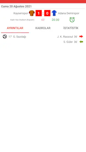 2026/2027 Süper Lig Canlı Skor