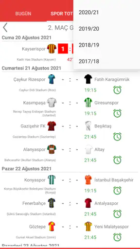 2026/2027 Süper Lig Canlı Skor