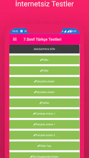 7.Sınıf Tüm Ders İnternetsiz