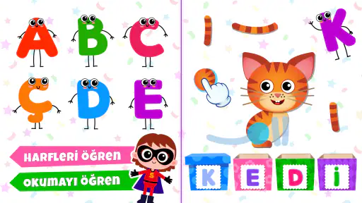 ABC Alfabe Oyunu, Okuma Yazma