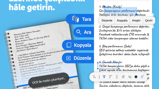 Adobe Scan: Belge Tarama