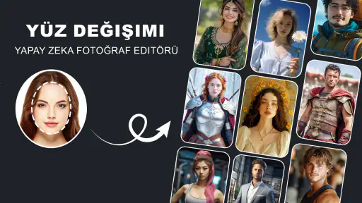 AI Yüz Değiştirme:Foto Editör