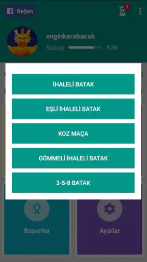 Batak - Tekli, Eşli, Koz Maça