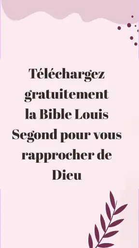 Bible Louis Segond avec audio