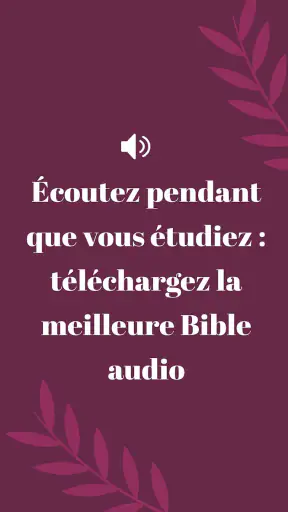Bible Louis Segond avec audio