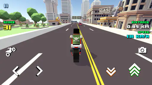 Blocky Moto Racing: motosiklet
