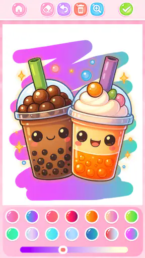 Boba Tea Coloring Games Kids