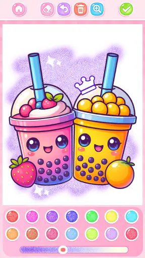 Boba Tea Coloring Games Kids