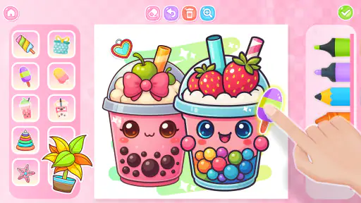 Boba Tea Coloring Games Kids