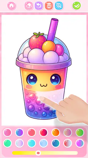 Boba Tea Coloring Games Kids