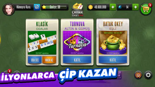 Çanak Okey Plus - Eşli & Canlı