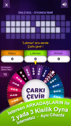 Çarkıfelek Mobil - Zarf Seç