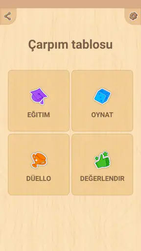 Çarpım tablosu. Öğren ve oyna!