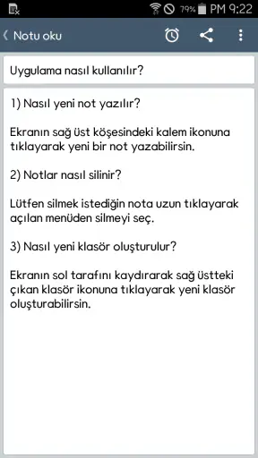 ClevNote - Kontrol listesi