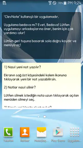 ClevNote - Kontrol listesi