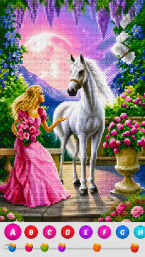 Cross Stitch Coloring Art