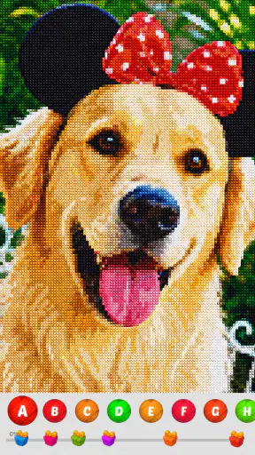 Cross Stitch Coloring Art