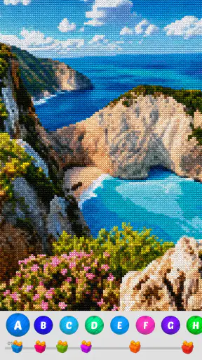 Cross Stitch Coloring Art