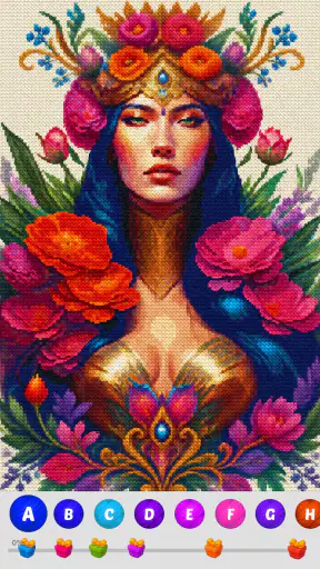 Cross Stitch Coloring Art