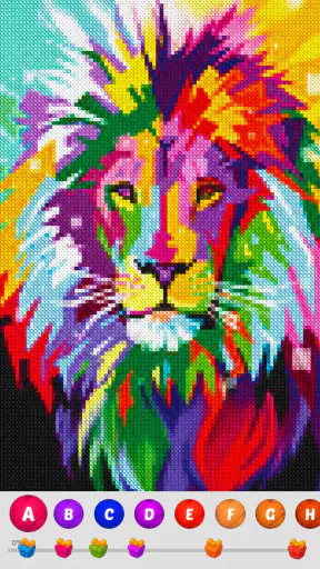 Cross Stitch Coloring Art
