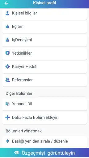 CV oluştur - CV harzirlama PDF