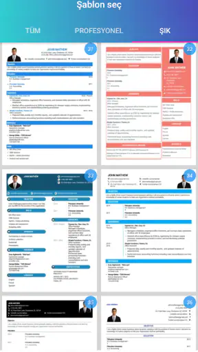 CV oluştur - CV harzirlama PDF