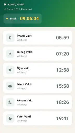 Dualar ve Sureler : Ezan Vakti