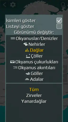 Dünya Haritası Sınav