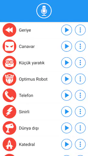 Efektler ile ses değiştirici
